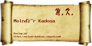 Molnár Kadosa névjegykártya